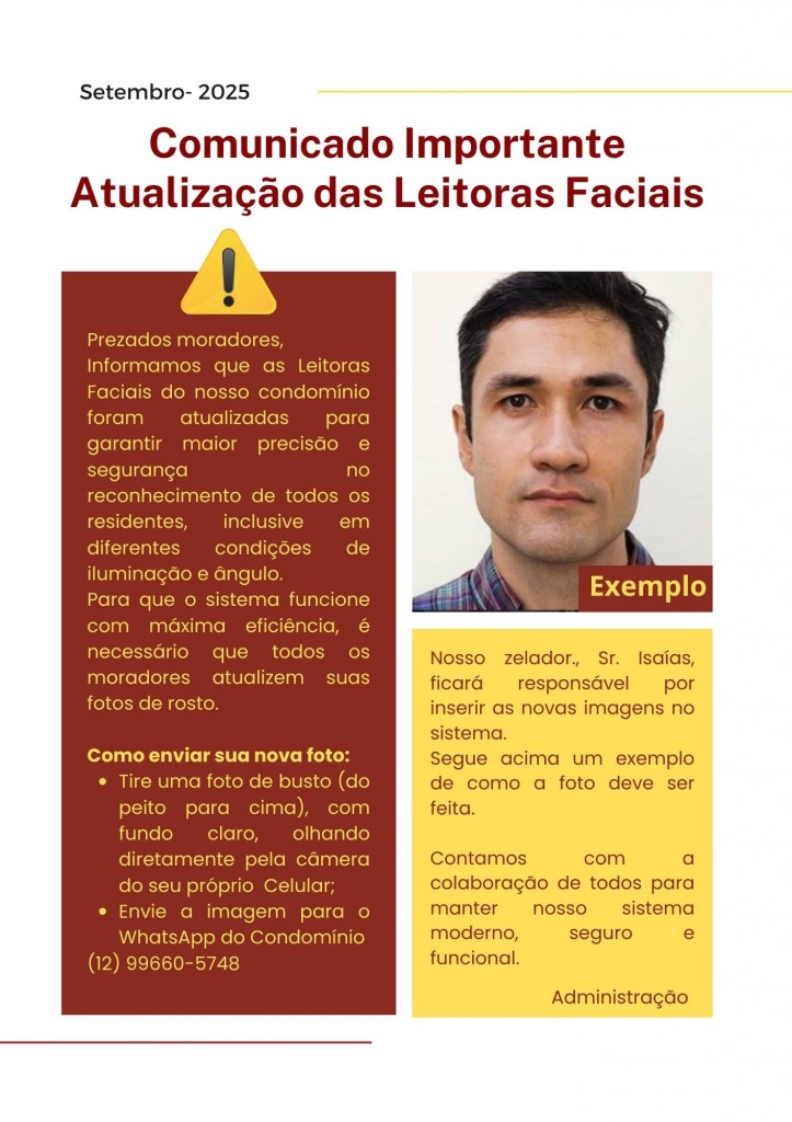 Cartaz Atualização das Faciais Cartaz Atualização das Faciais
